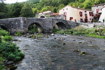 Fototapeta na wymiar pont roman à Saurier, Auvergne