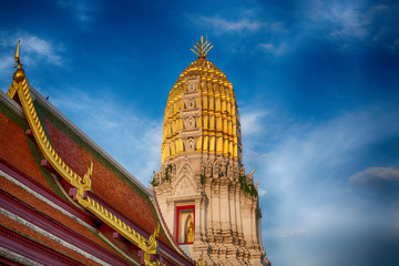 Pagoda in Wat Phra Sri Rattana Mahathat Temple in phitsnulok,Thailand