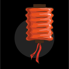 Chinese lantern. Vector illustration. Isolated