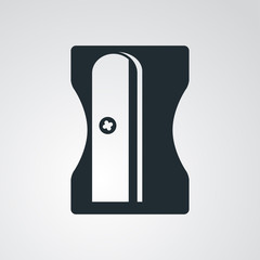 Icono plano sacapuntas en fondo degradado