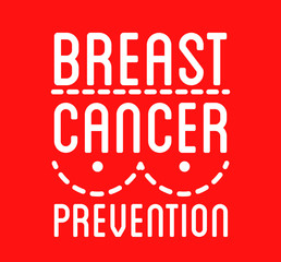 Breast Cancer Awareness logo. Vector ribbon and  prevention sign for banner  social poster