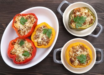 Stuffed paprika.