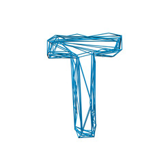 wire frame letter t