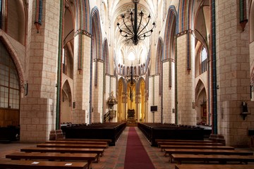 the interior of the old, historic church