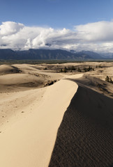 desert mountains, sand dunes