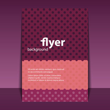 Flyer or Cover Design with Purple Dotted Background