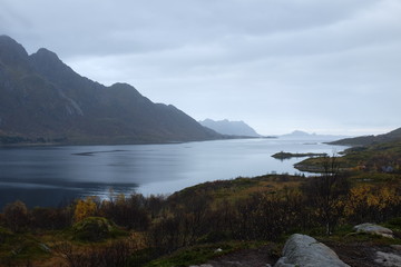 Fototapeta na wymiar Norway, Lofoten. Classic landscape