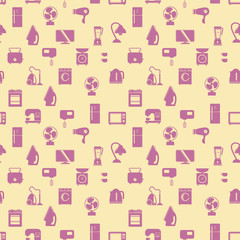 Seamless pattern of household appliances
