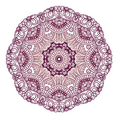 Beautiful Indian floral ornament. Ethnic Mandala. Henna tattoo style. hand drawn design