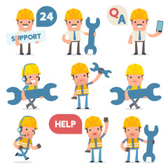 50+ Poses of Characters with Help and Support Symbols