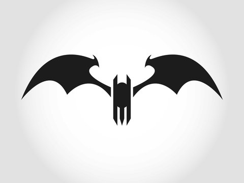 Bat Logo. Dracula or Vampire Logo. Isolated.