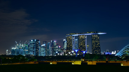 シンガポール・マリーナベイエリア　夜景