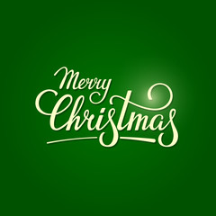 Merry Christmas Lettering Green