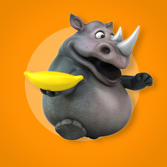 Fototapeta premium Fun rhinoceros - 3D Illustration