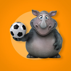 Naklejka premium Fun rhinoceros - 3D Illustration