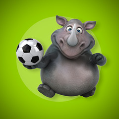 Naklejka premium Fun rhinoceros - 3D Illustration
