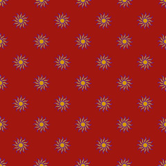 Flowers geometric seamless pattern 20.10