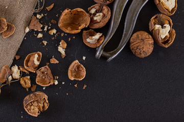 Greek nuts whole and split, the Nutcracker