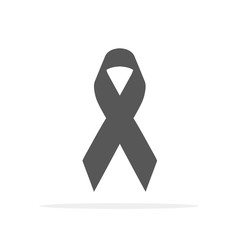 Breast Cancer Awareness Gray Ribbon. World Breast Cancer Day Concept Vector Illustration