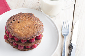 Pancake with chocolate