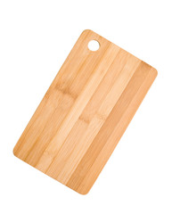 new wooden cutting board isolated on white background