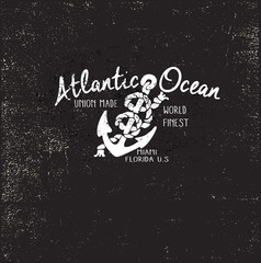 Naklejka premium anchor sailing vector print