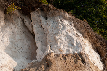 Kreidefelsen des Rügens. Ostseeküste.