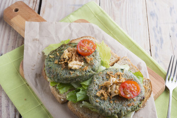 Burger of spinach