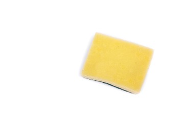Dishwashing sponge. household sponge for cleaning on white backg