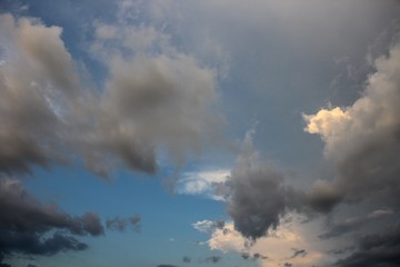 Sky and Cloud at sunset, beautiful nature sky soft cloud Colorful