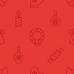 Merry Christmas and Happy New Year vector pattern