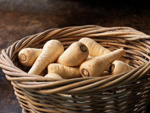 Fresh organic vegetables, baby parsnips