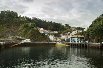Fishing village in Asturias, Spain