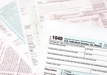 Obraz premium tax form 1040