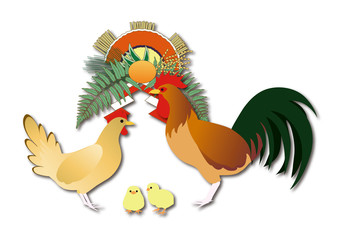 酉年　しめ縄　賀正