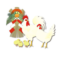 酉年　しめ縄　賀正
