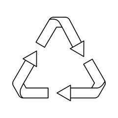 Recycle icon. Ecology nature and label theme. Isolated design. Vector illustration