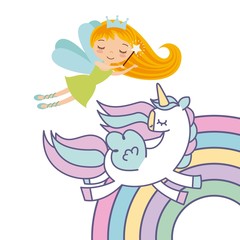 cute little fairy character vector illustration design