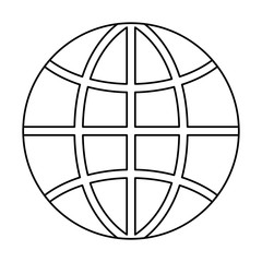 Global sphere icon. Communication internet and connectivity theme. Isolated design. Vector illustration