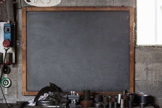Blackboard, tools and tubes
