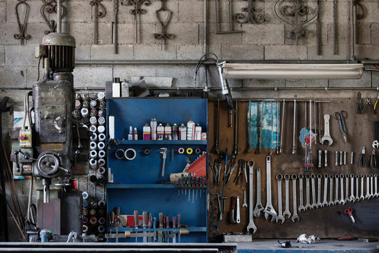 Tools in workshop