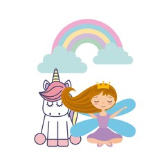 cute little fairy character vector illustration design