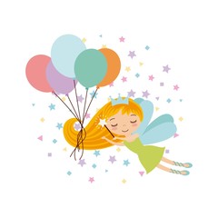 cute little fairy character vector illustration design