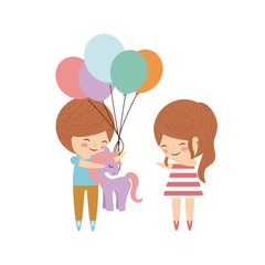 drawing cute unicorn icon vector illustration design