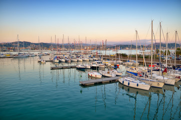 Fototapeta na wymiar La Spezia yacht bay, Italy
