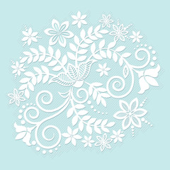 Fototapeta na wymiar Floral lace pattern