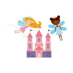 cute little fairy character vector illustration design