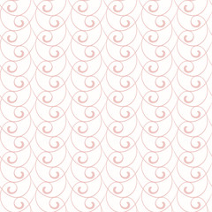 Seamless vector ornament. Modern geometric pattern with repeating pink waves