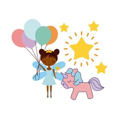 cute little fairy character vector illustration design