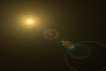 abstract lens flare light over back background . Easy replacement composite layer in screen mode